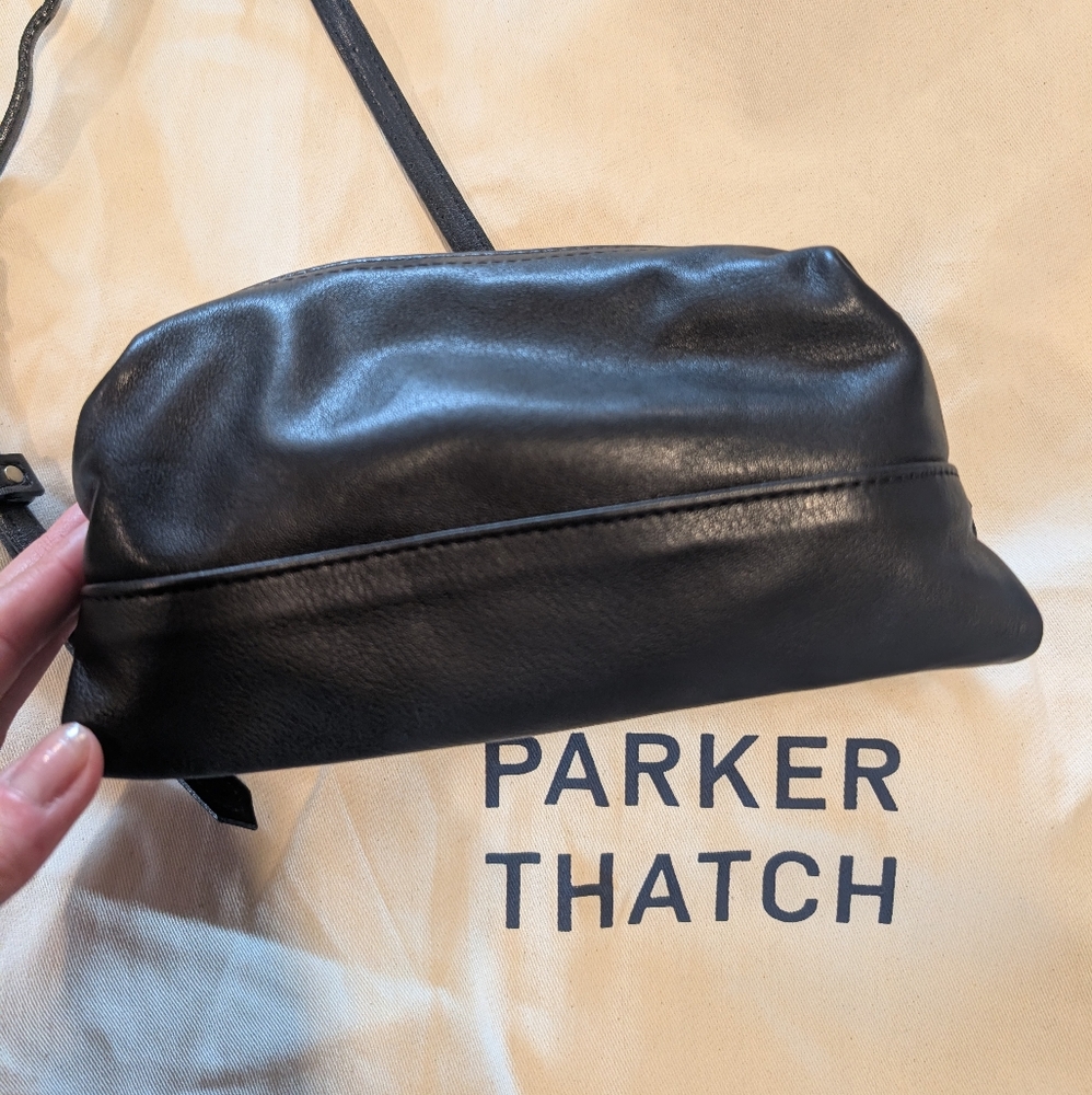 Parker Thatch Bon Bon East West Baguette Bag Black Leather - Picture 2 of 12
